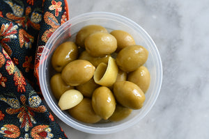 Cracked Green Olives