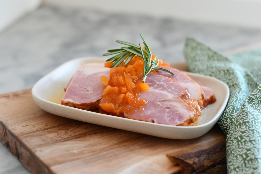 Apricot + Rosemary Glazed Ham