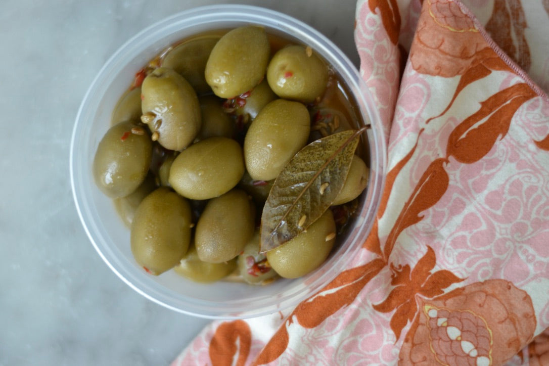 Spicy Green Olives