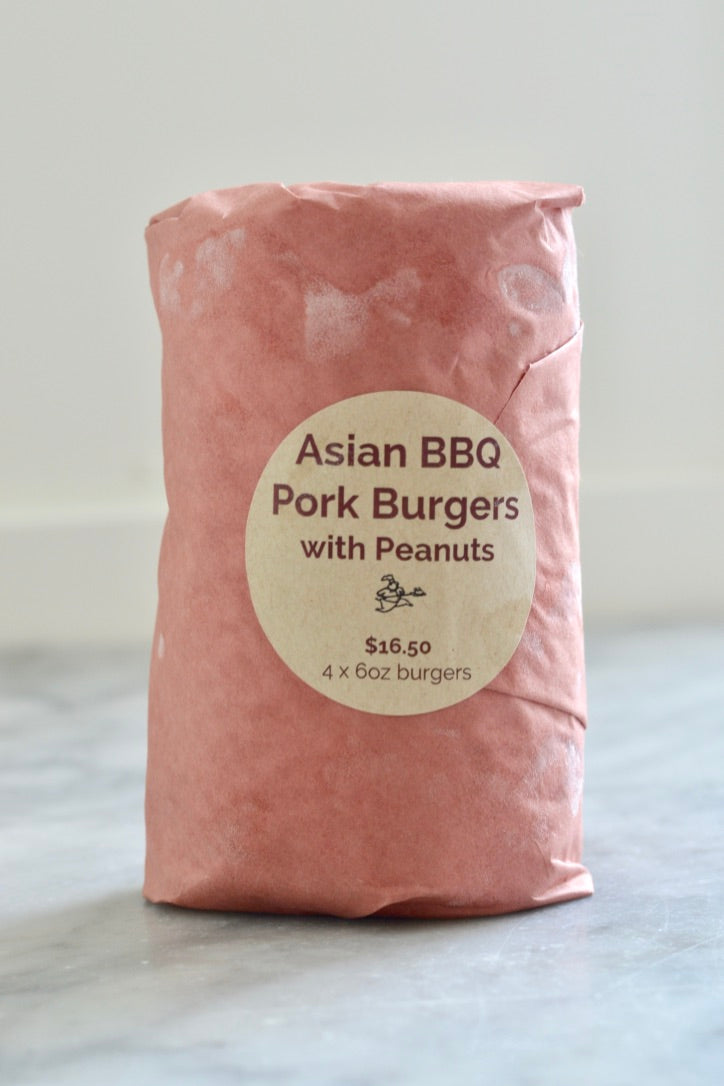 Asian BBQ Pork Burgers with Peanuts
