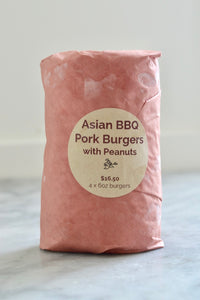 Asian BBQ Pork Burgers with Peanuts