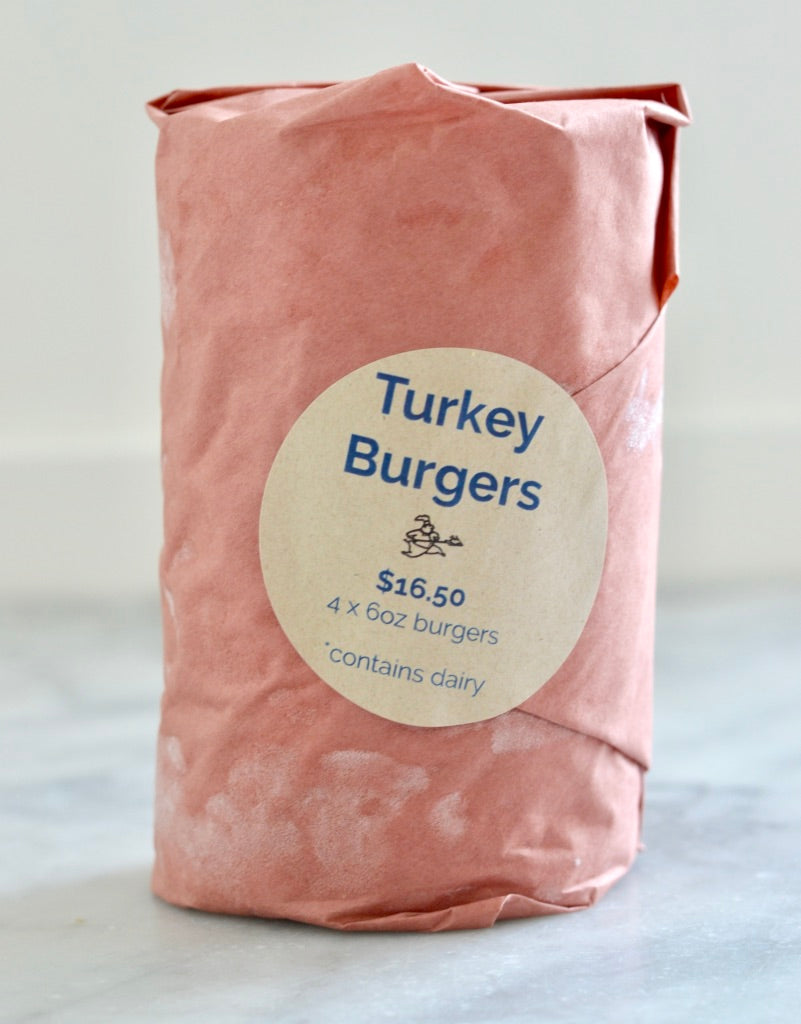 Turkey + Cheddar Burgers
