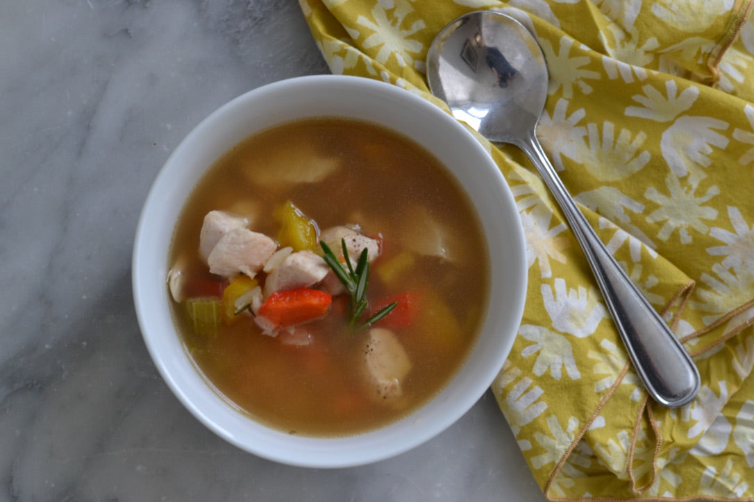 Lemon + Rosemary Chicken Soup